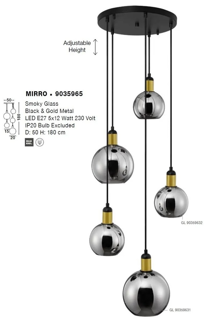 Lustra suspendata design modern MIRRO
