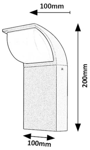 Aplică LED de exterior HONGKONG LED/9W/230V IP65 Rabalux 7166