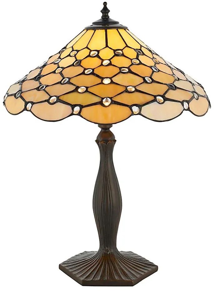 Endon 64301 - Lampă de masă Tiffany PEARL 1xE27/60W/230V, diam. 37 cm