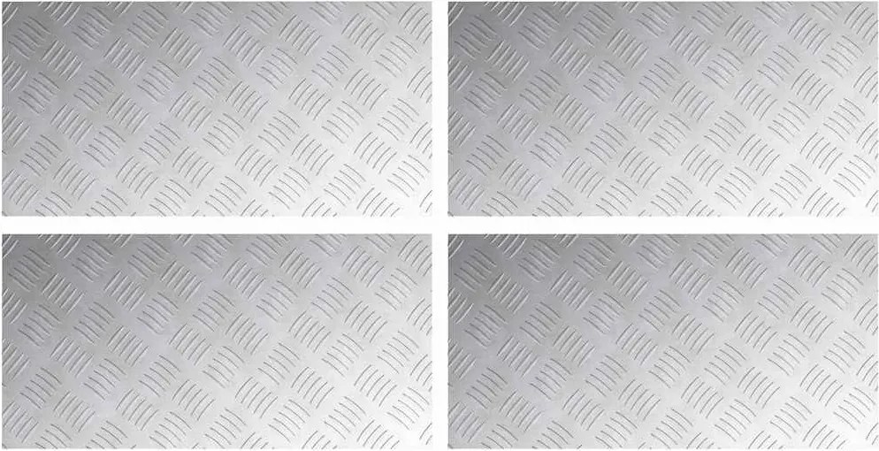 vidaXL Trepte Dreptunghiular 4 pcs Argintiu 60 x 30 cm Aluminiu