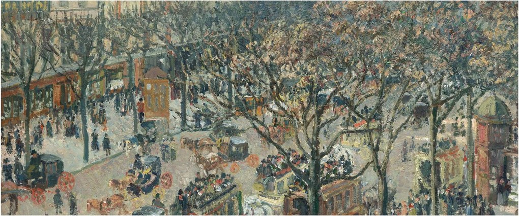 Tablou - Camille Pissarro, Boulevard des Italiens, Morning, Sunlight, reproducere (120x50 cm)