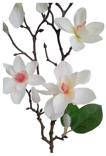 Creangă artificială Magnolia alb, 64 cm