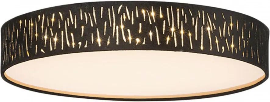 Plafoniera LED Tuxon catifea / fier vopsit, negru ,1 bec, diametru 40 cm