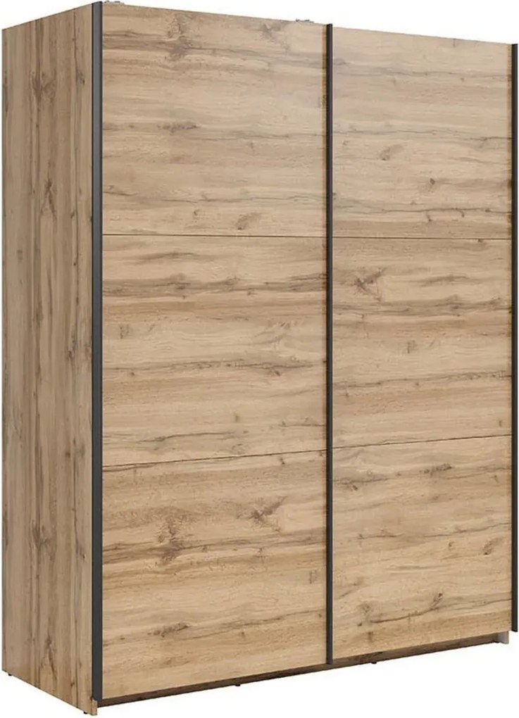 Dulap TETRIX, stejar wotan, PAL, cu 2 usi, 154x60x196 cm