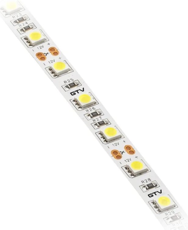 Banda LED Flash GTV pentru mobilier, lumina calda, 60 LED m, 900 lm m, 14,4 W m, 12V, IP20, 5 m Alb cald, 14.4 W m, 12 V, LED Flash, 900 lm m, 10