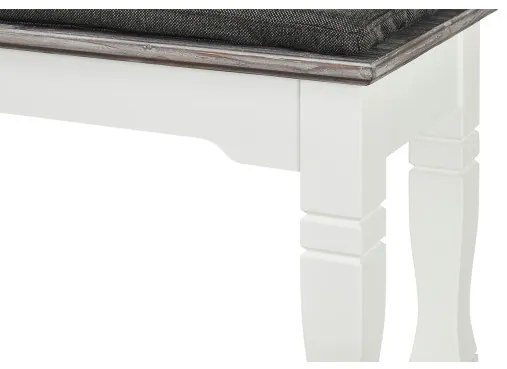 Banca Cabana Cu Perna Inclusa, Alb Si Antracite, 140 Cm