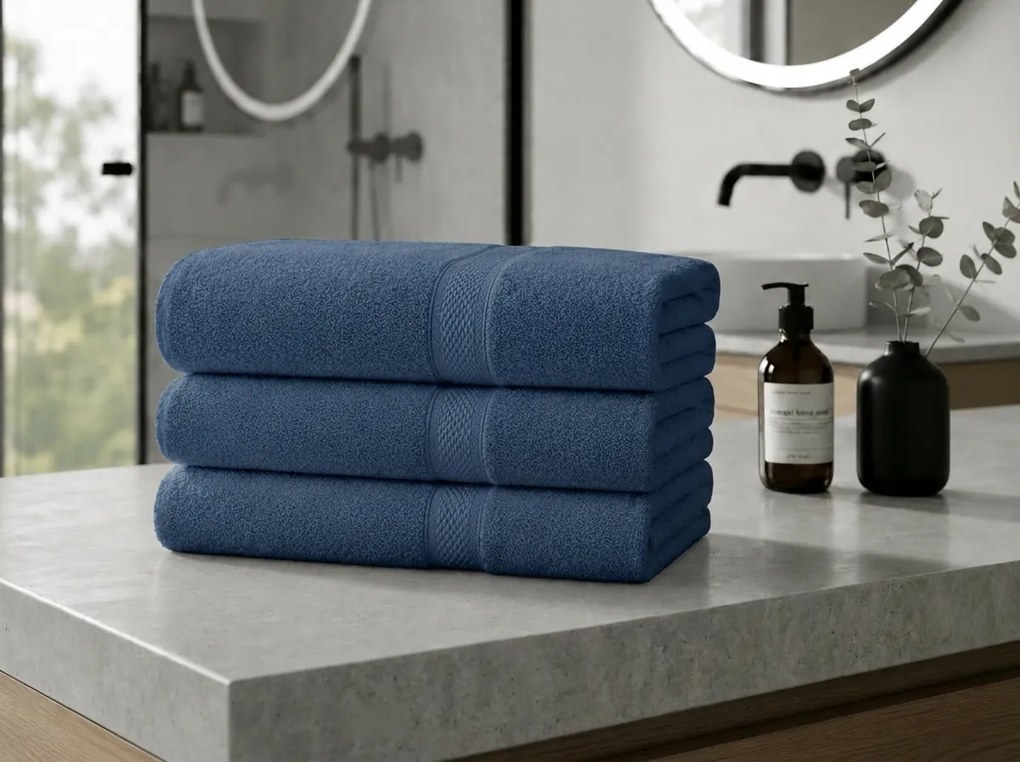 Prosop CLARYSSE ELEGANCE 60x110 cm albastru inchis, 100% bumbac