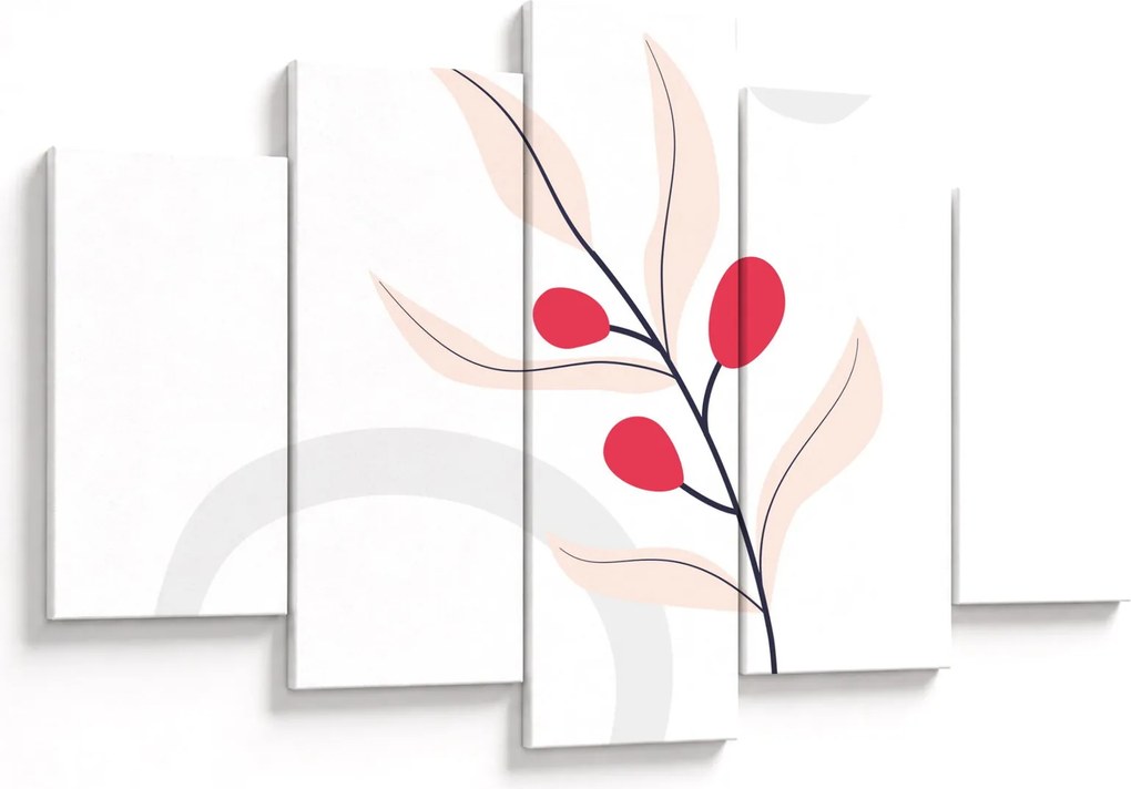 Tablou - Abstracție florală roz N⁰3 (150x105 cm)
