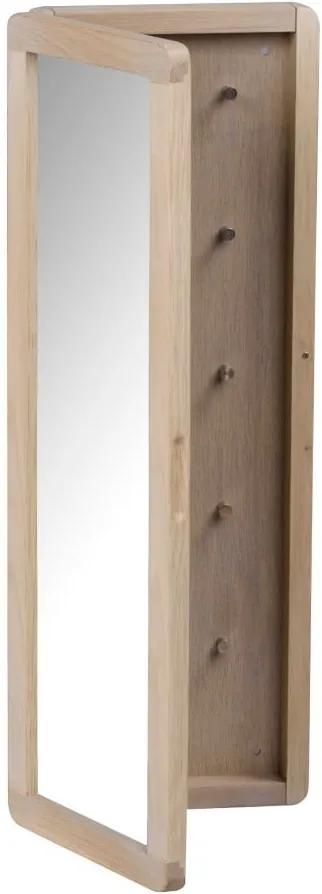 Dulăpior pentru chei din lemn de stejar, mat, cu oglindă Rowico Metro