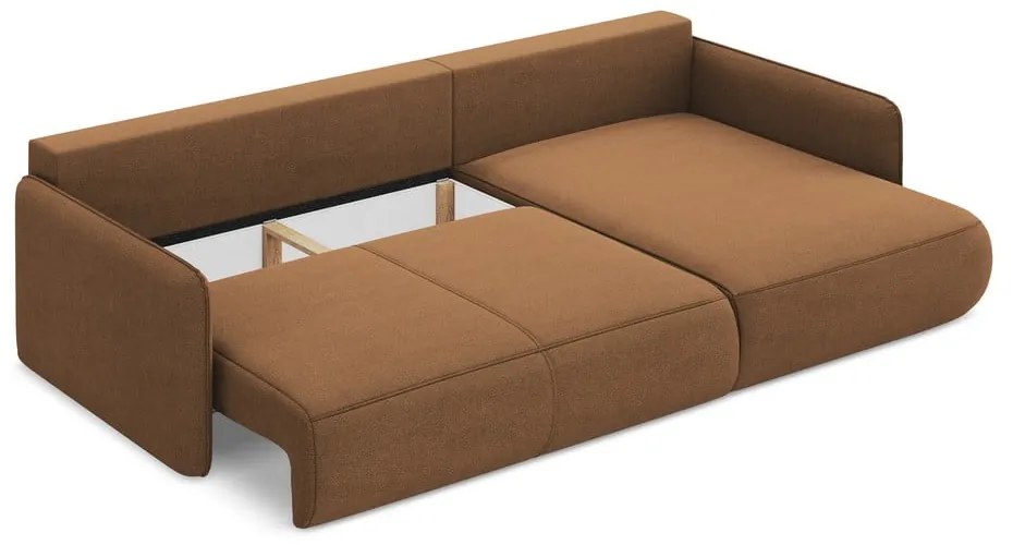 Colțar portocaliu extensibil/cu spațiu de depozitare (cu colț pe partea dreaptă) Nanea – Makamii