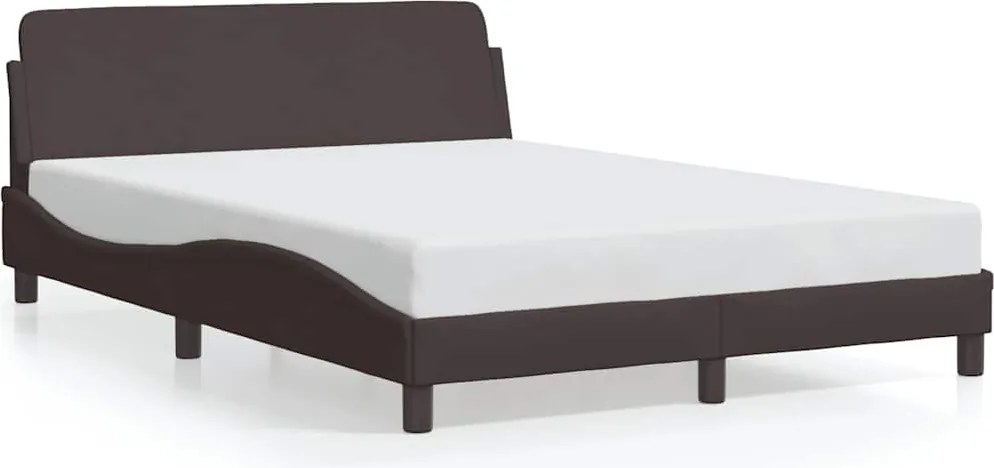 vidaXL Cadru de pat, Dover, maro închis, 140x200 cm, textil