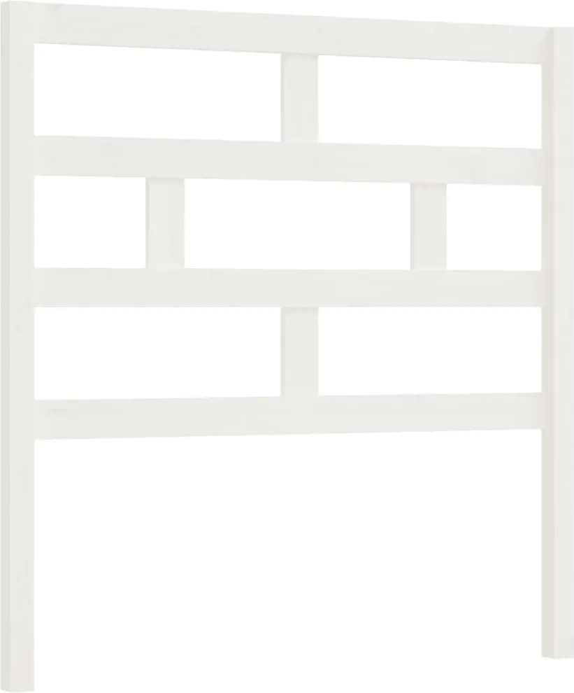 vidaXL Tăblie de pat, alb, 81x4x100 cm, lemn masiv de pin