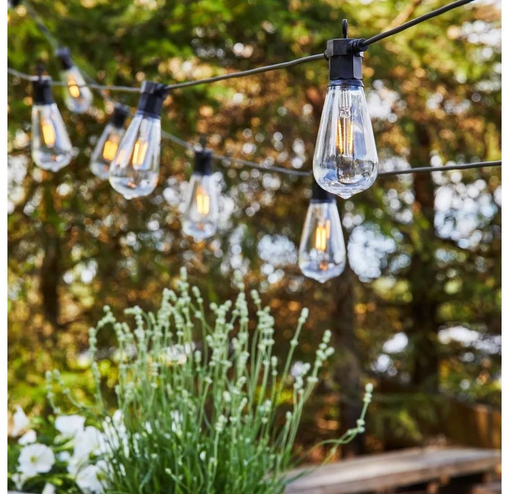 Instalație LED decorativă de exterior Markslöjd 107293 GARLAND GARDEN 10xLED 5,5m IP44