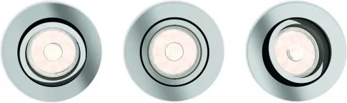 Philips 50393/11/PN-SET 3x spoturi LED RGBW încastrate, reglabile 1xGU10/4,8W/230V crom+telecomandă