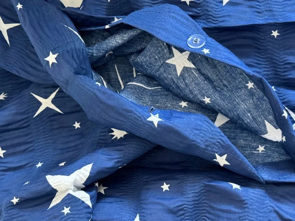 Lenjerie de pat creponata NIGHT SKY BLEND albastru Dimensiune lenjerie de pat: 70 x 90 cm | 140 x 200 cm