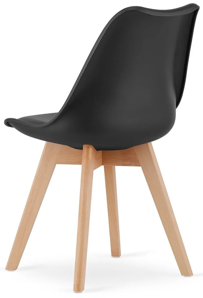 Set de masă negru 1 + 4, masa MADO ARTISAN 80x80 + scaune BALI MARK negre