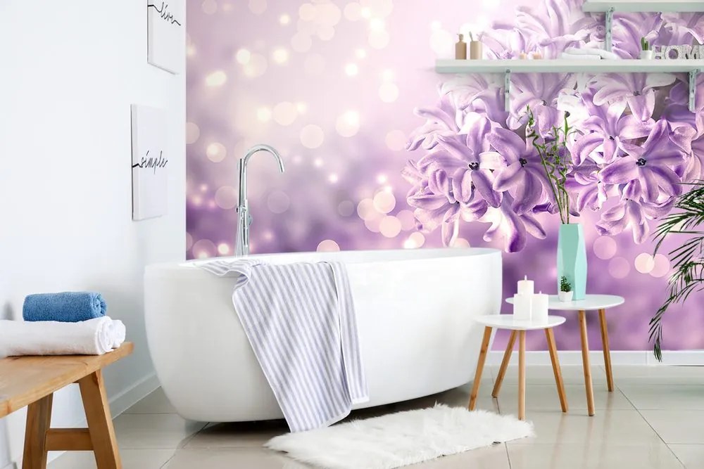 Tapet floare violetă de liliac