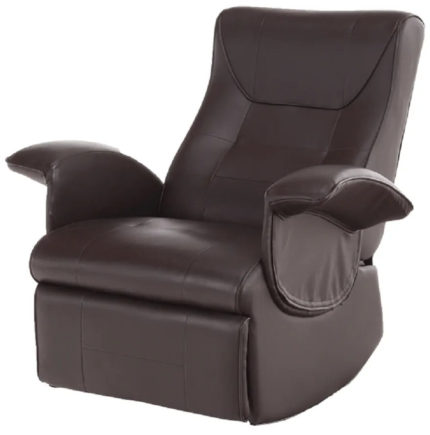 Fotoliu relaxant, piele eco maro , ROMELO C3