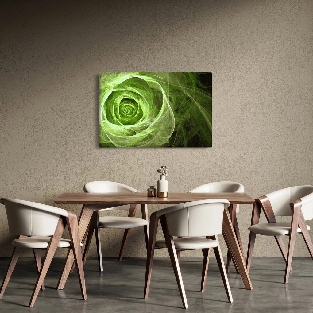 Tablou - Abstract Rose Green (90x60 cm)