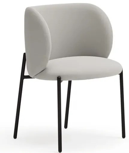 Set de scaune de sufragerie gri deschis 2 buc. tapițat Mogi – Teulat