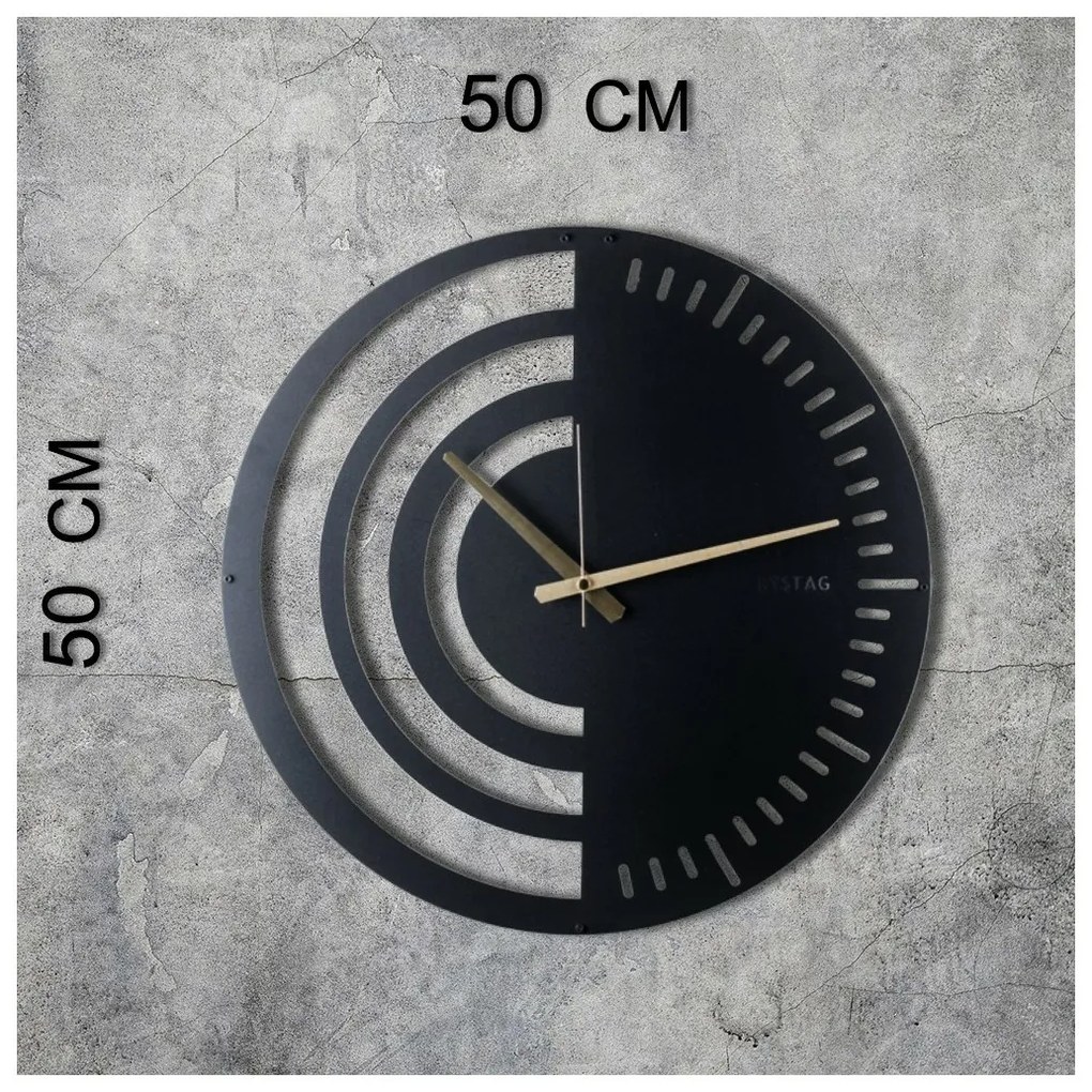 Ceas de perete Chrono Black , 50 x 50 cm