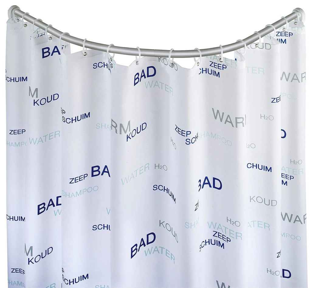 Șină de duș universală, 80 x 80/90 x 90 cm, cromată, WENKO