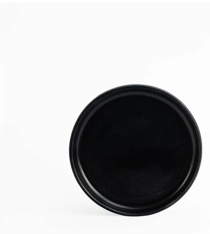 Farfurie din gresie pentru desert ÅOOMI Luna, ø 17 cm, negru