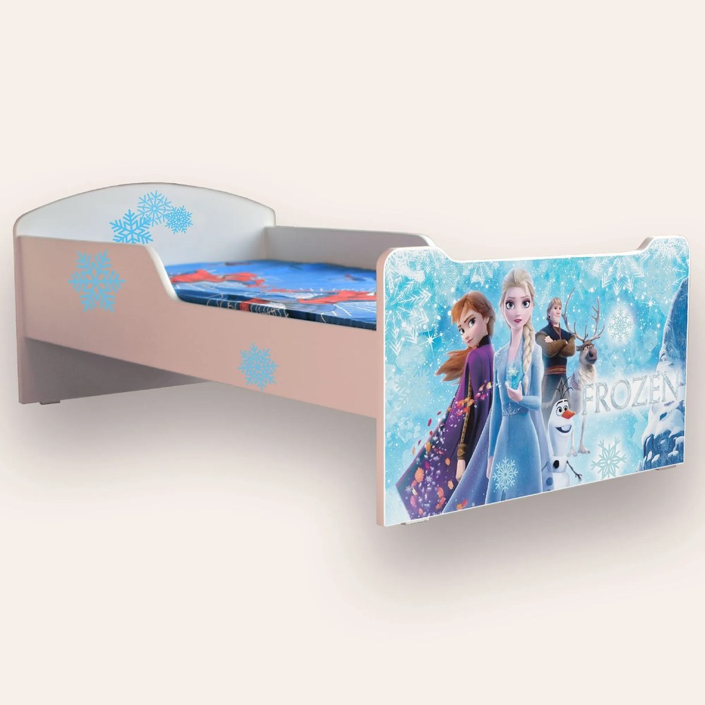 Pat copii Frozen tugether Mic 2-8 ani simplu Cu  saltea
