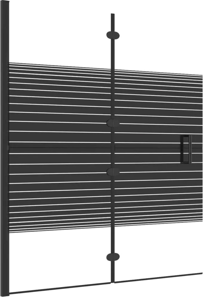 vidaXL Cabină de duș pliabilă, negru, 120x140 cm, ESG