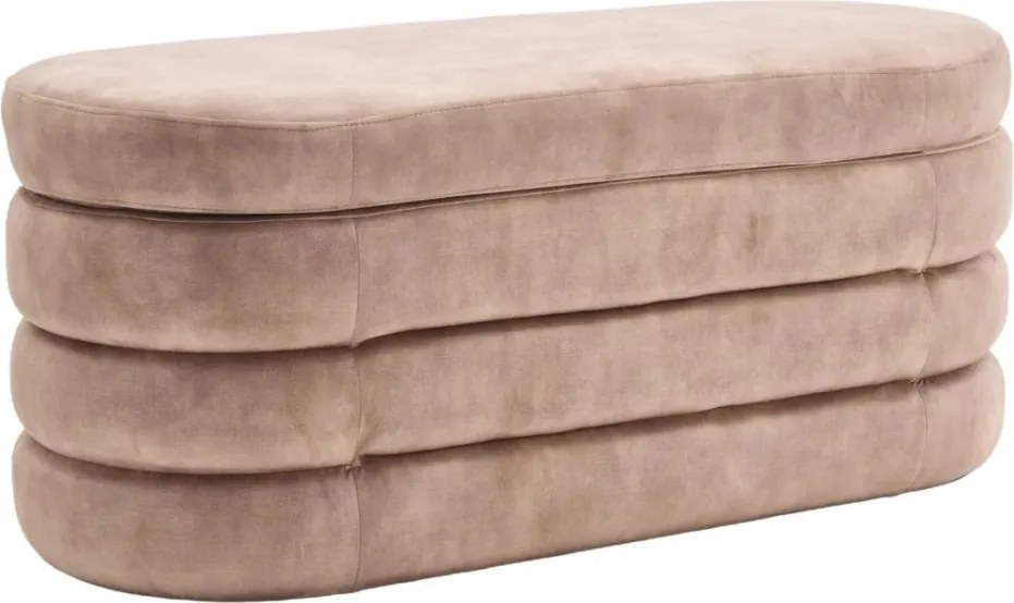 Bancheta cu spatiu de depozitare, Catifea Sampanie, VOQUE 115cm A-46686 VC