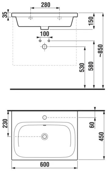JIKA H8127137161041 - Lavoar suspendat MIO 60x45 cm ceramică/negru mat
