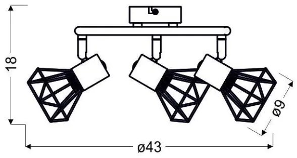 Lampă spot VERVE 3xE14/40W/230V