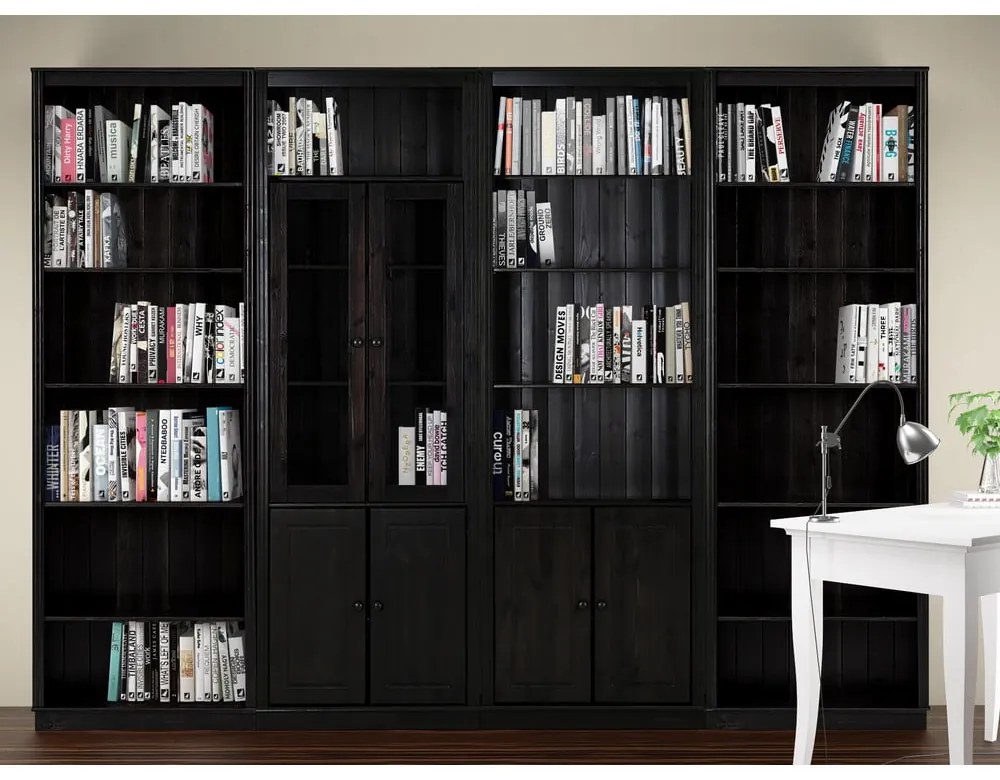 Bibliotecă maro din lemn de pin 296x223 cm Anita – Støraa