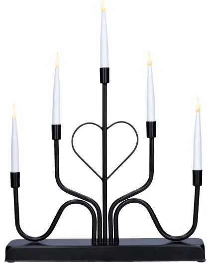 Brilagi - Suport pentru lumânare LED de Crăciun, 2xAA, negru