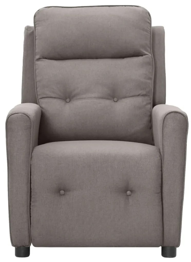 342285 vidaXL Fotoliu rabatabil, gri taupe, material textil