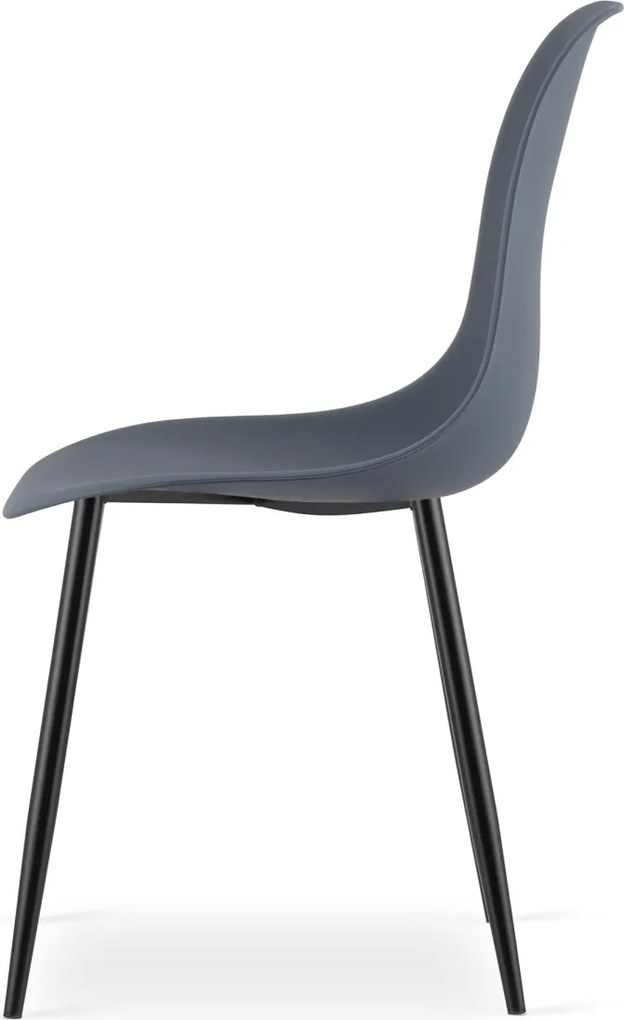 OFERTA Scaun Osaka gri ardezie cu picioare negre, calitate a II-a