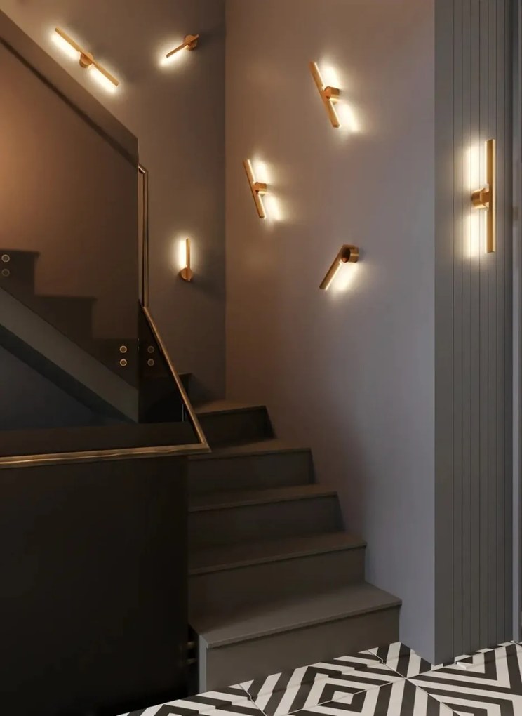 Aplica LED ambientala stil minimalist Merano II aurie