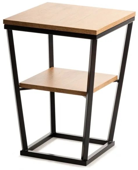 Măsuță laterală EXPAND 57x40 cm neagră/maro