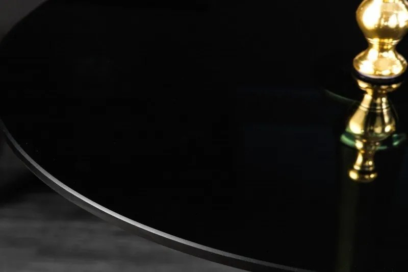 Masuta auxiliara design unicat Abstract 65cm, auriu