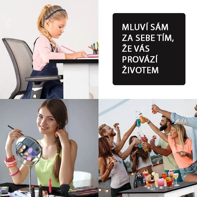 MIADOMODO masă de sufragerie pentru 4 persoane, albă, 80x80x