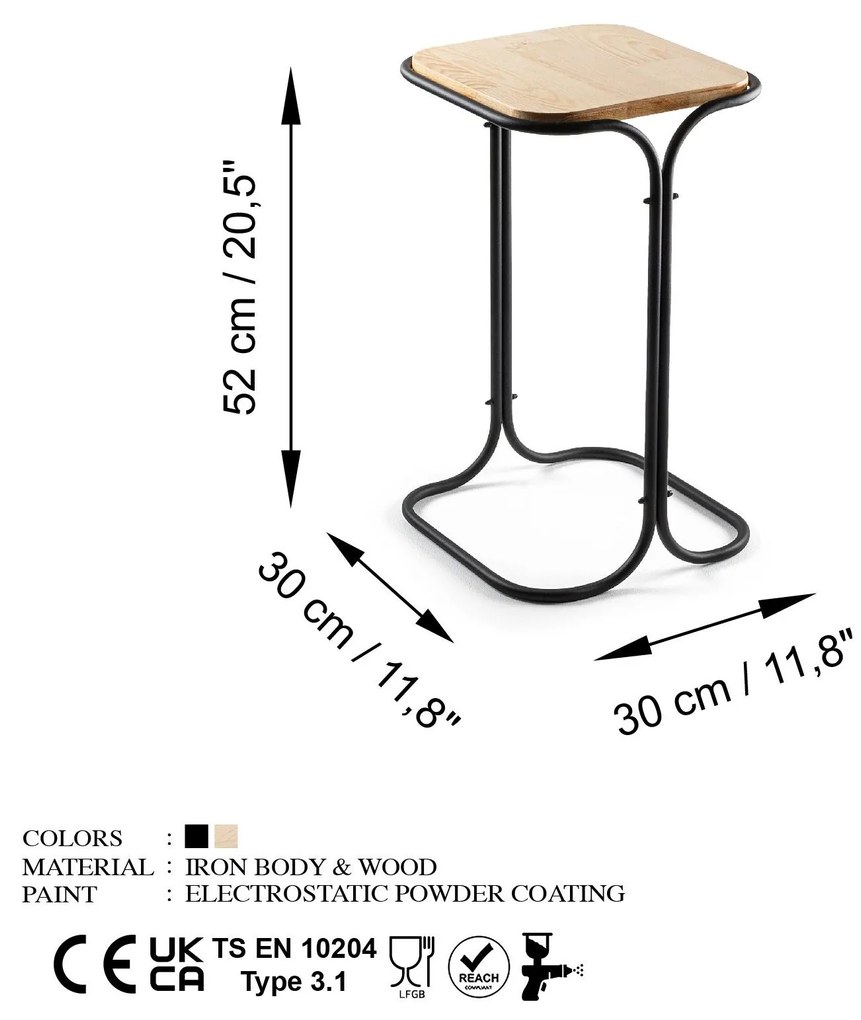 Măsuță de cafea Museli 2 (negru + natural) . 1093156