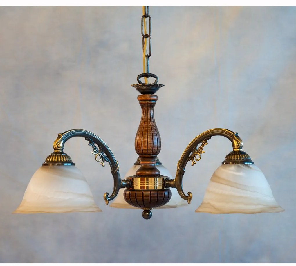 Lustra rustica suspendata cu 3 brate design italian 5921