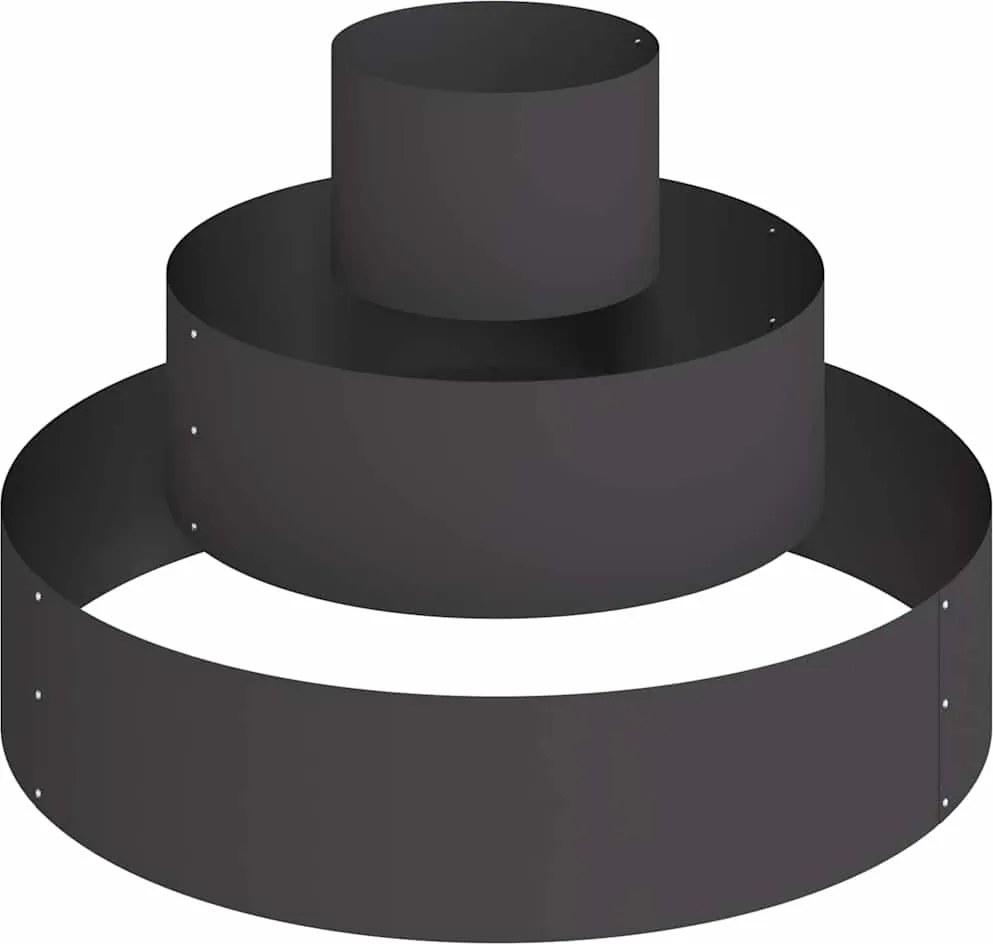 vidaXL Vază pentru Grădină Negru 90 x 90 x 20 cm Oțel laminat la rece