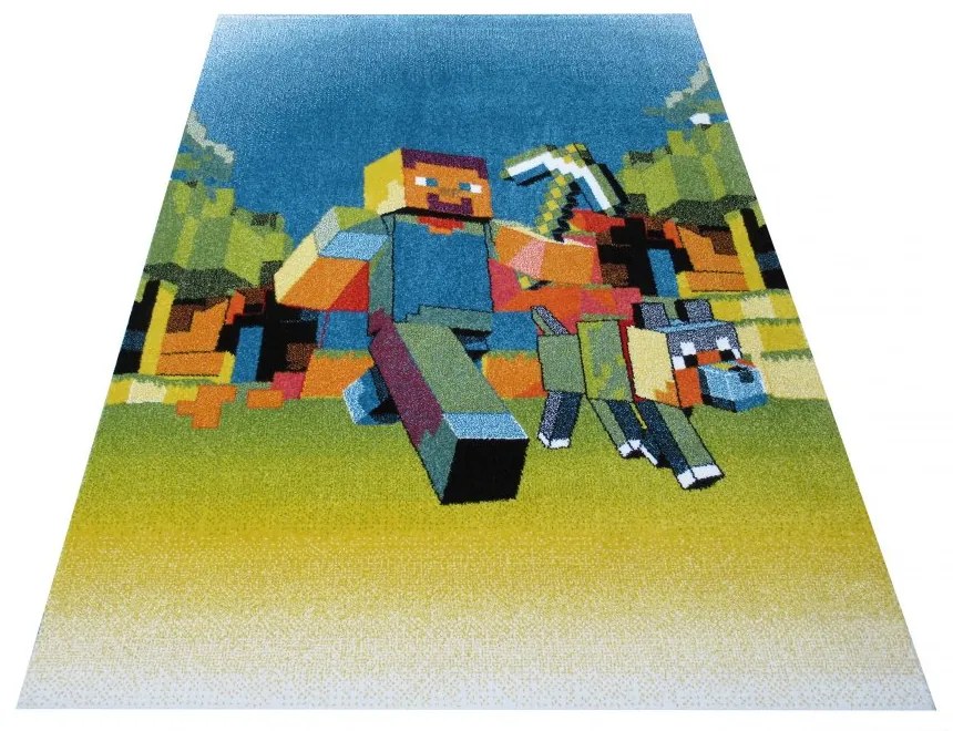 Covor pentru băieți MINECRAFT Lăţime: 200 cm | Lungime: 290 cm
