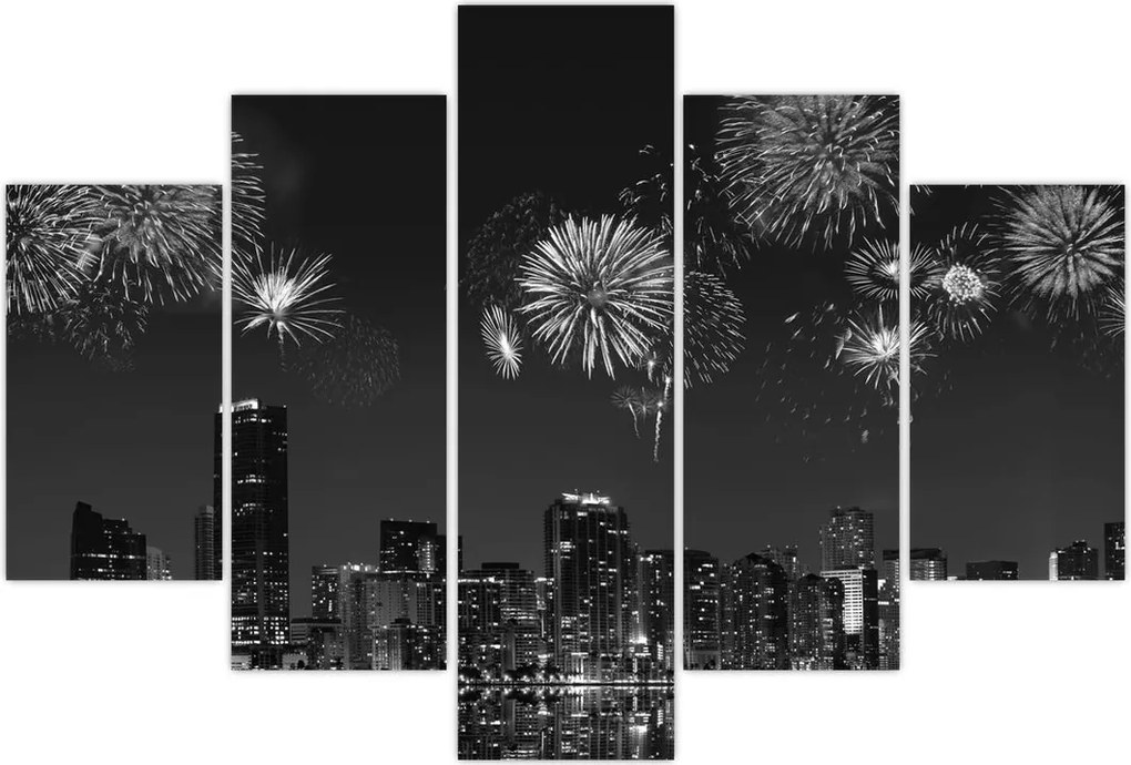 Tablou - Artificii in Miami (150x105 cm)