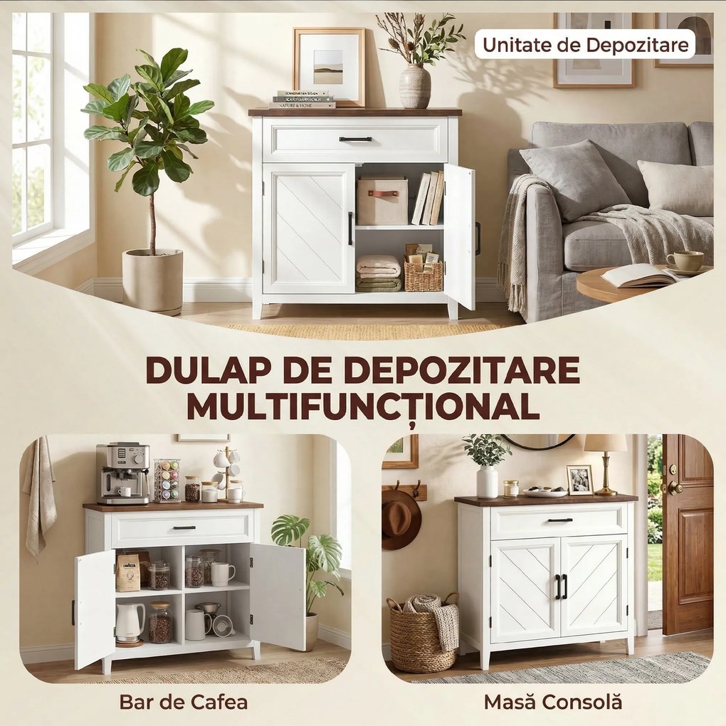 HOMCOM comodă mică dulap sertar compact | Aosom Romania
