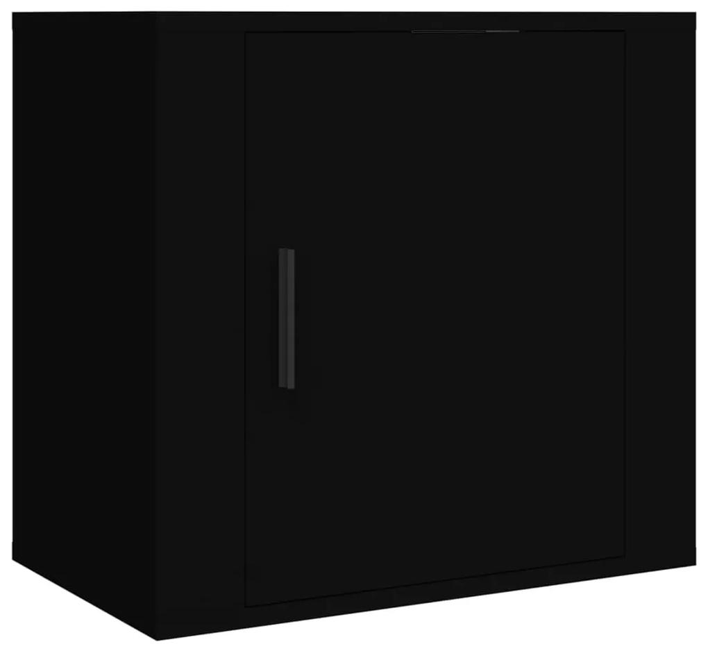 816866 vidaXL Noptiere de perete, negru, 50x30x47 cm