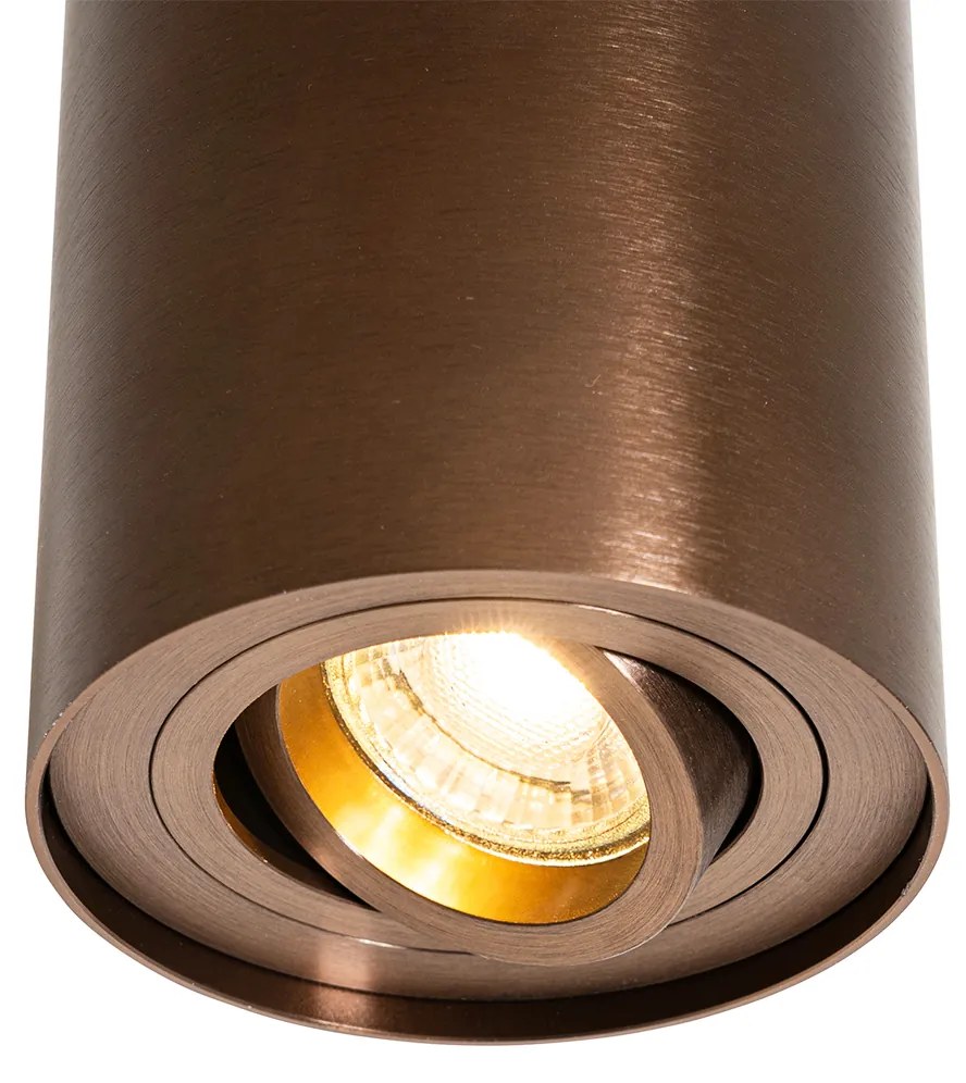 Spotlight modern de tavan bronz închis, inclinabil și rotativ - Rondoo Up