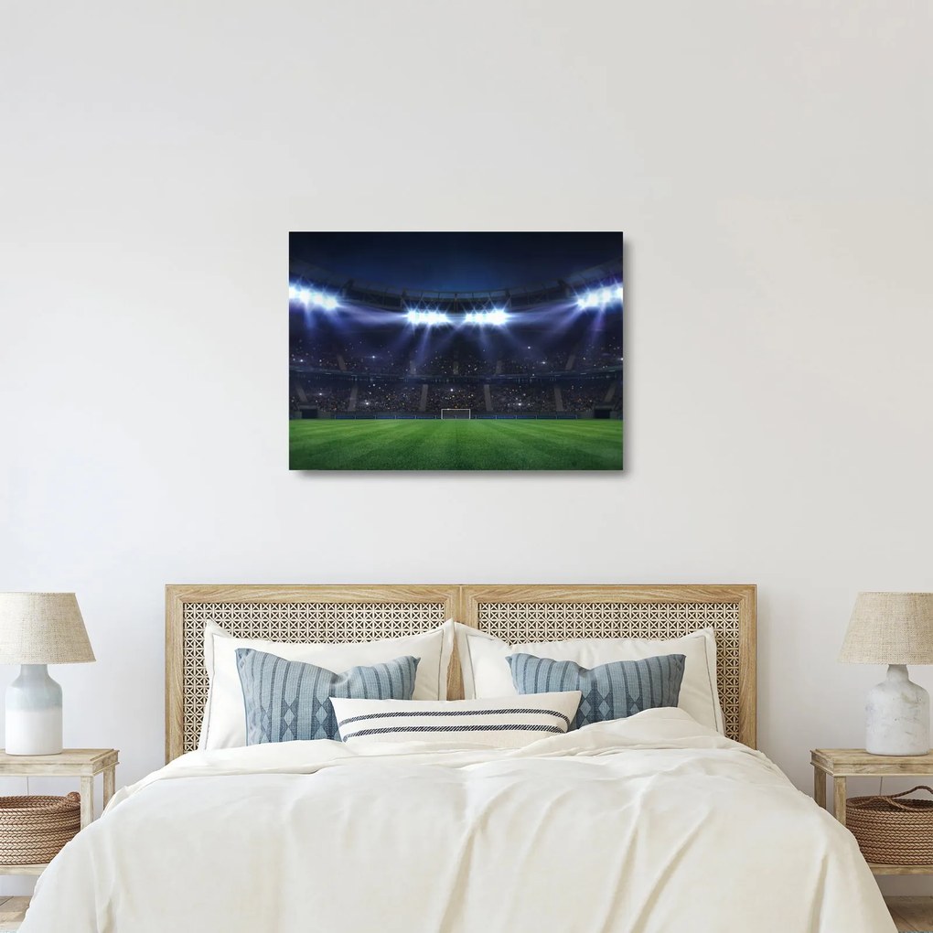 Tablou pe sticlă - Stadion de fotbal (70x50 cm)