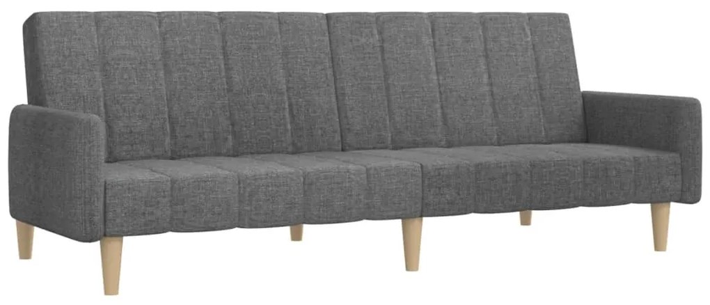 337355 vidaXL Canapea extensibilă cu 2 locuri, gri deschis, textil